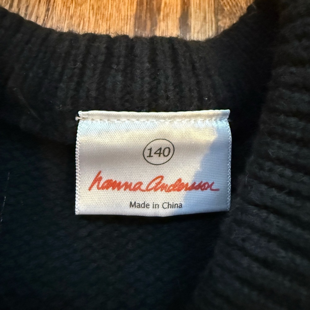 Hanna Andersson Embroidered Flower Knit Sweater Sz 140 10 Years - Picture 5 of 7